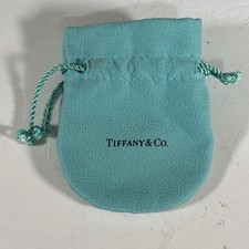 Tiffany  Co Empty Packaging Small Blue Drawstring Closure Jewelry Pouch