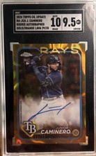 2024 Topps Chrome Update Series - Rookie Autographs Junior Caminero #RA-JCA Gold