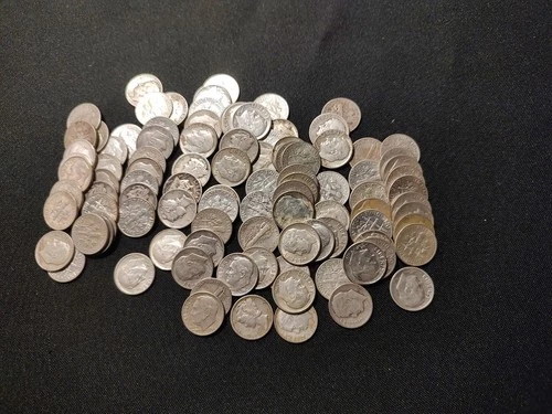 100 Silver Dimes Mercury And Roosevelt