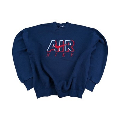 Vintage Nike Air Sweatshirt Sz L Navy Blau Nike Grey Tag Made in USA