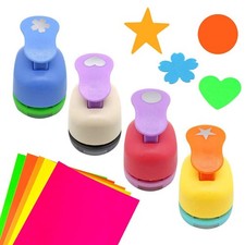 Haploon 4Pcs Paper Punchers Craft Holes 1 Inch Shape Punches Scrapbook Punche...