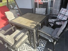 rattan sitzgruppe lounge Mit Auflagen Kompletett