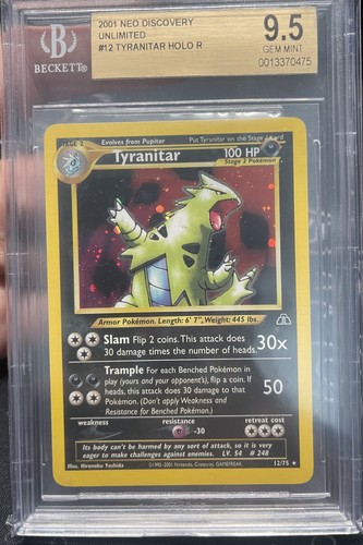 Tyranitar (Unlimited) graded BGS 9.5 for sale on eBay