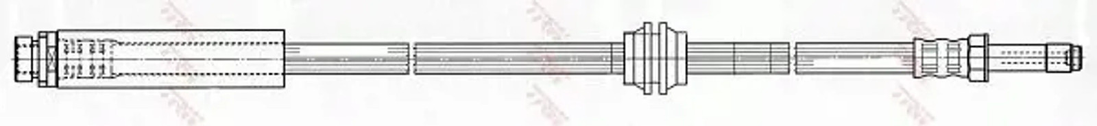 Flexible brake hose with internal thread PHB509 TRW for FORD FOCUS II