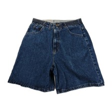 Vintage 1990's Women's Lee Jean Denim Shorts High Waist Mom Stone Wash Size 6