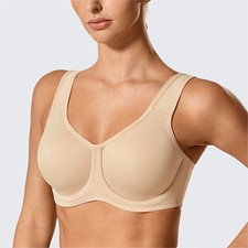 Sports Bra Women's High Impact Underwire Breathable Soft Comfortable Workout Top