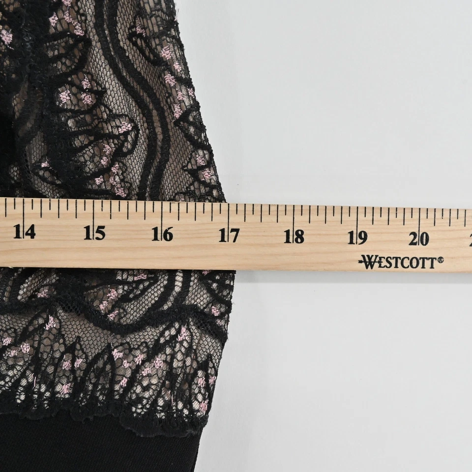 Vestido De Colección Y2k Nicole Miller Encaje Talla 0 Capricho Oscuro Romántico Negro Halter Foto 4 de 4