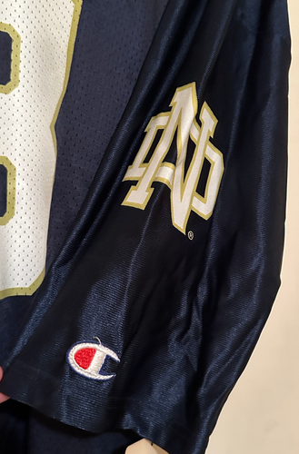 Vintage Champion Notre Dame Fighting Irish Joe Montana #3 Jersey Size 48 Blue - Picture 3 of 8