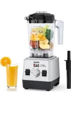 Aeitto 1800W Blender 68Oz Smoothie Maker 7 Speeds Ice Crush Frozen Drinks Silver
