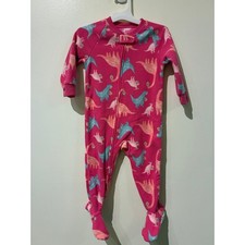 NWOT Carters 18M Pink Dinosaur Fleece Footed Pajamas Sleeper Zip Up