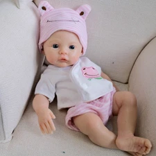 Lifelike 12in Reborn Baby Dolls Full Body Soft Silicone Baby Real Newborn Dolls