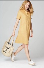 J Jill love linen lagenlook shirt dress Women L Vacation Travel Casual Beach