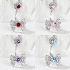 Exquisite Bow Belly Button Ring Navel Rings Fashion Body Piercing Jewelry Gifts