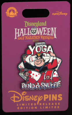 2025 Disneyland Halloween runDisney Marathon Yoga Queen of Hearts LR Pin