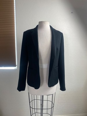 J Crew Blazer/Jacket 6 Original Schoolboy black w/striped lining bus casual