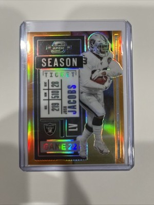 Josh Jacobs 2020 Panini Optic Contenders Orange Prizm /50 Packers/Raiders