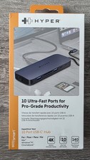 HyperDrive USB-C Hub 10-in-2 Dock for MacBook  PC Dual HDMI 4K USB C Adapter
