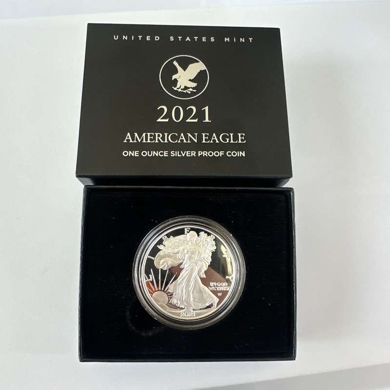 2021 American Eagle One Ounce Silver Uncirculated Proof Coin W/Box