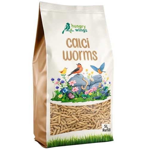 Premium Wild Bird Food 5L Refill, (5L Bag, Calci Worms) 