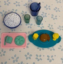 VINTAGE BARBIE/SINDY FOOD And DRINKS Original 80s  Snacks Popcorn Drinks VGC