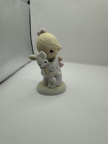 Precious Moments "Jesus Loves Me" Girl with Bunny 1977/1978 E-1372/G Mint No Box - Picture 2 of 7