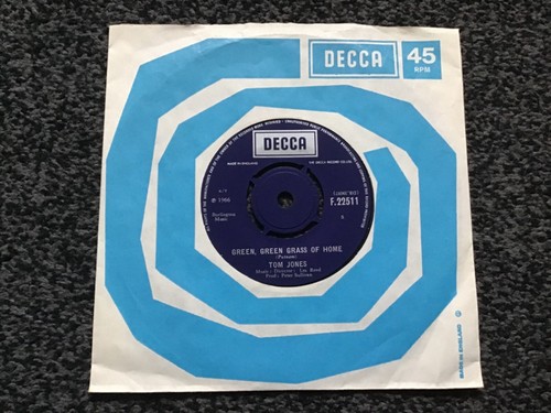 TOM JONES - GREEN, GREEN GRASS OF HOME 1966 UK SINGLE DECCA F.22511 EX+