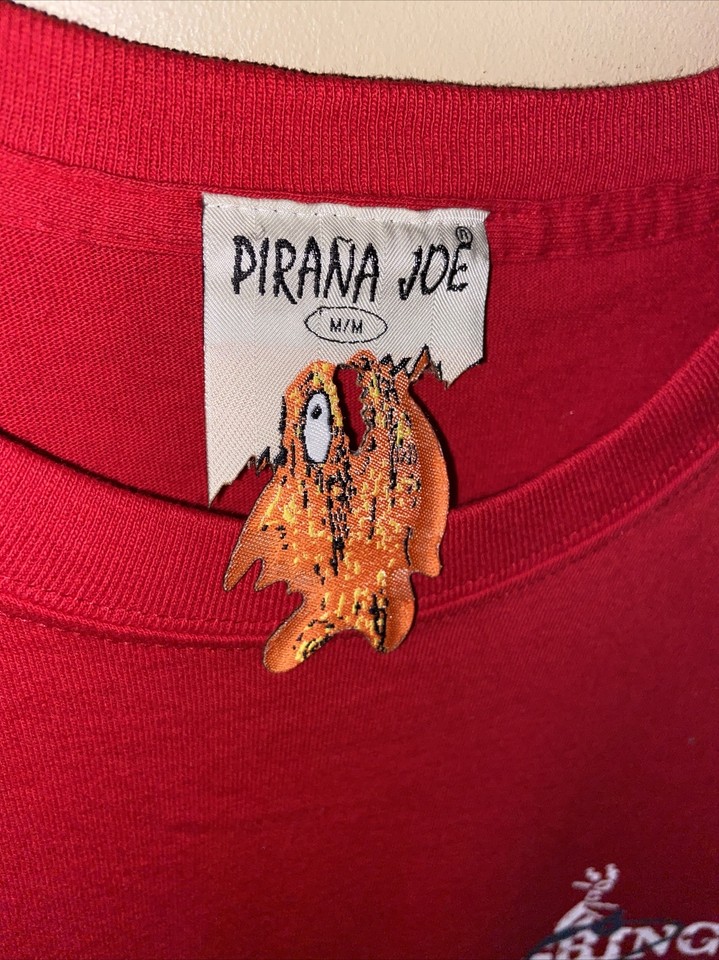 Pirana Joe Jamaica T-Shirt Sz M Medium Fishing Time EUC Pirhana Graphic ...