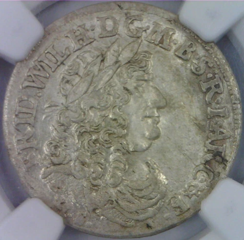 Germany 1683 NGC MS 62 6 Groschen Brandenburg Uncirculated Great Original Coin
