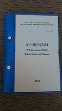 NVA VORSCHRIFT DV A 040/1/224 WT-GER&Auml;TESATZ P318M