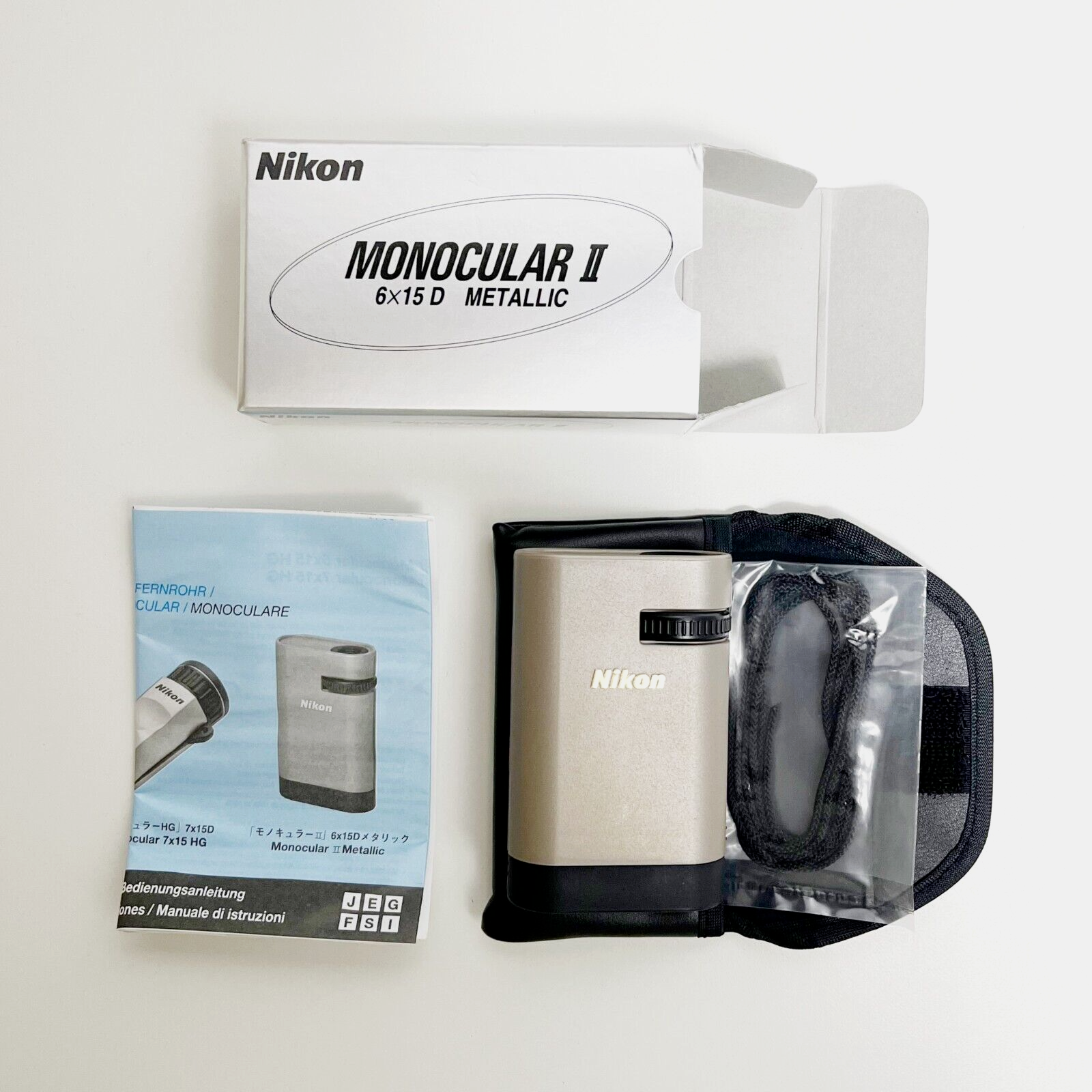 Nikon Monocular II 6x15D Metallic Palm-sized, easy to carry From Japan New