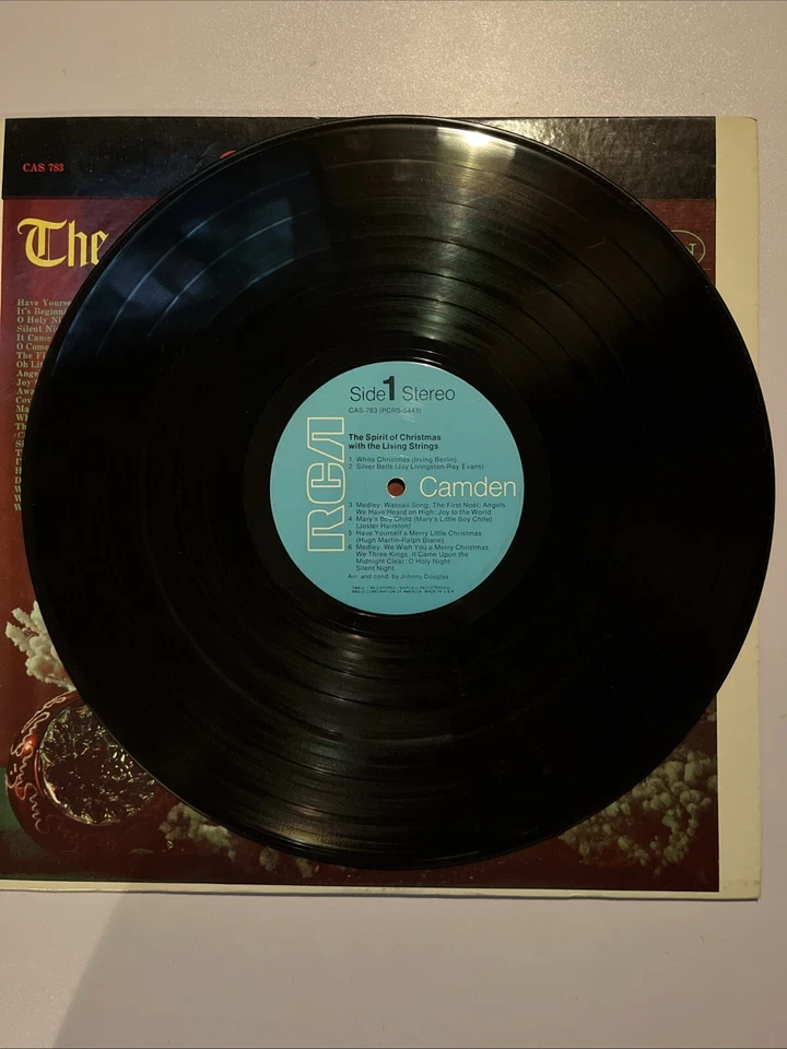 Vintage Vinyl LP Spirit Of Christmas With The Living Strings 1963 Record CAS-783 Foto 3 de 4