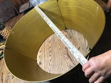 Gold Tone Glitzhome Hammered Christmas Tree Collar Ring Metal Tree Skirt