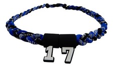 PICK YOUR NUMBER KIDS Royal Blue Digital Camo Tornado Necklace Baseball Softball