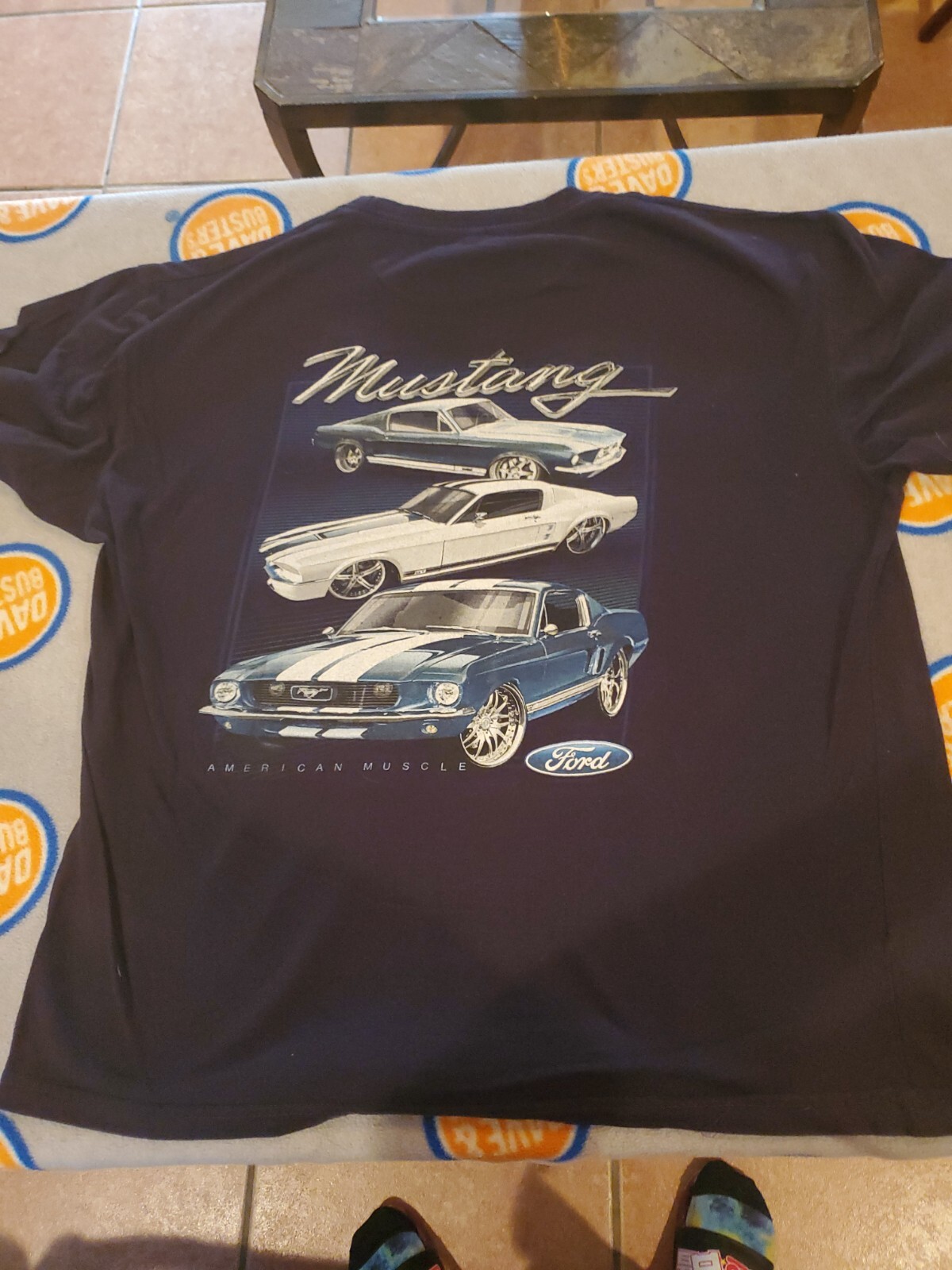 PONY Camicia a maniche corte blu Newport Ford Mustang da uomo blu taglia XL
