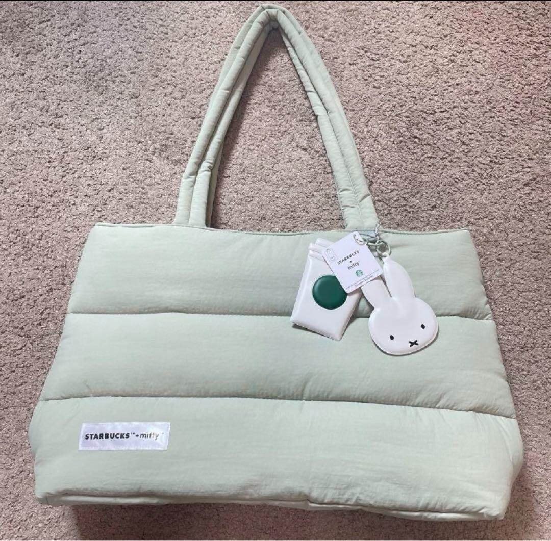 海外✴︎STARBUCKS × miffy グリーン トートバッグ STARBUCKS x