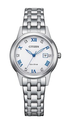 Citizen Eco-Drive Women's Calendar Roman Numerals Crystals Watch