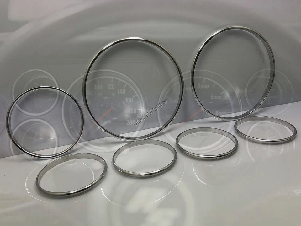 Anillos de velocímetro de aluminio de 7 piezas para Ford Capri Mk3 Facelift / anillos de velocímetro Foto 2 de 4