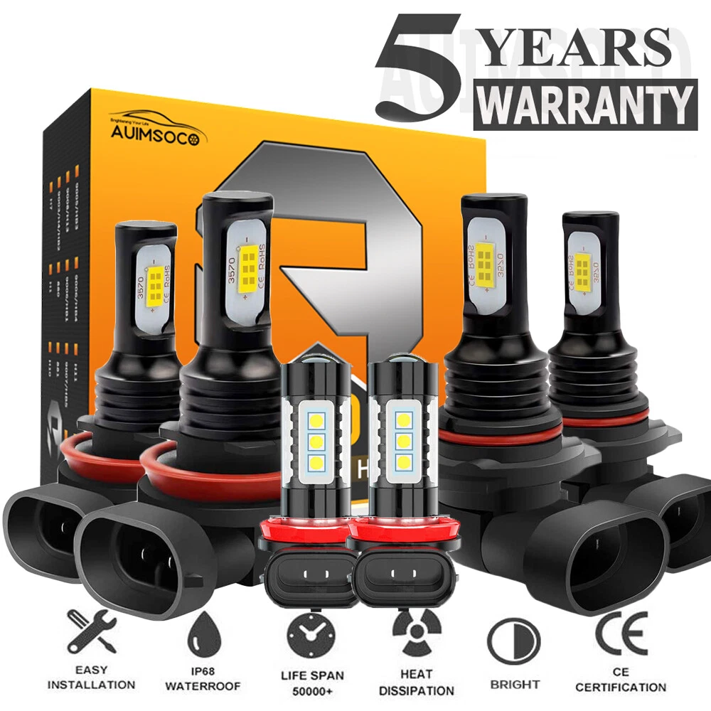 For Subaru Forester Sport Utility 2014-2018 LED Headlight Hi/Low Fog Light Bulbs