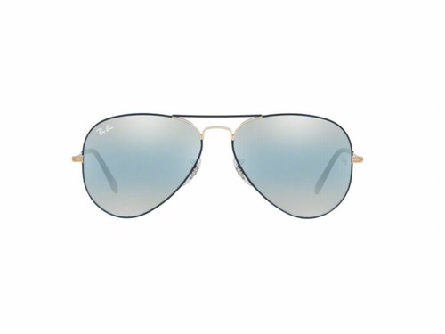 RAY BAN RB3025 9156AJ Blue Aviator 55 mm Unisex Sunglasses 8056597044486 |  eBay