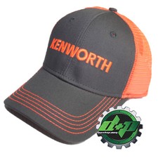 Kenworth Blaze Orange base ball cap KW semi diesel trucker Neon hat gear truck