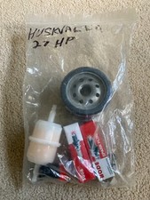 Filtro Olio Filtro Carburante Candele Valvola Intercettazione Carburante per Rasaerba Husqvarna 27HP +