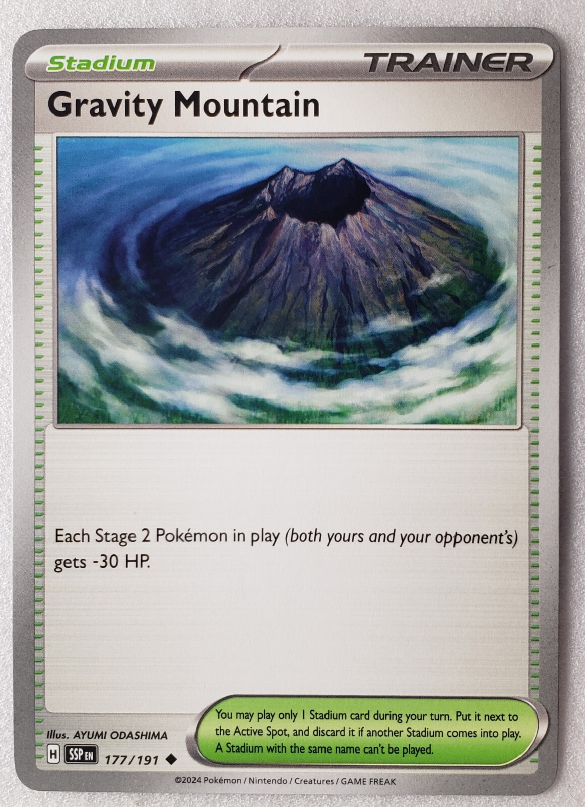 Gravity Mountain 177/191 NM / M Surging Sparks Pokemon Card $2 Combined Ship