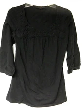 Style & Co. 100% Cotton Women's Top 3/4 Sleeves Black Assorted sizes NWT