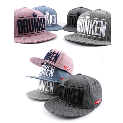 Gorra de béisbol unisex para hombre mujer Premier a cuadros borracho hip-hop sombreros a presión - Imagen 3 de 11