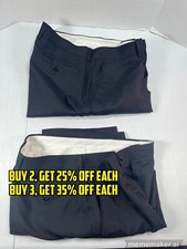 LOT OF 2 Louis Raphael Tailored Dress Pants For Men 38x30, Flat Front, Charcoal