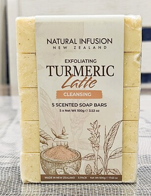 Natural Infusion New Zealand Exfoliating TURMERIC LATTE Soap Bars