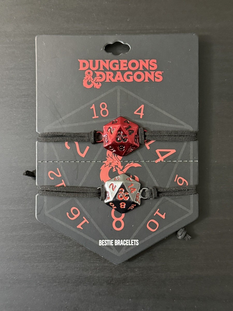 アクセサリー 1199 CANNON Dice Bracelet Red & Black Dungeons & Dragons Dice Best Friend Bracelet Set | eBay
