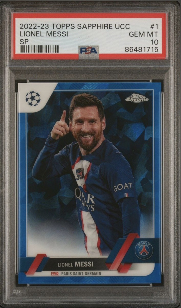 Lionel Messi PSG 2023 Topps Chrome Sapphire Image Variations SP #1 