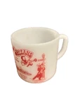Vintage Souvenir Mug Federal Milk Glass Coffee Cup New Orleans LA Jazz MCM