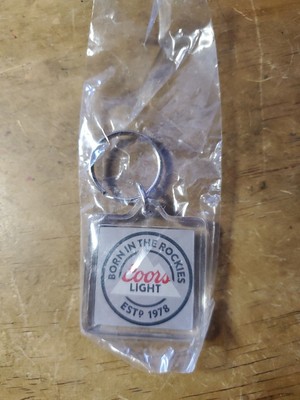 Born in the Rockies Coors Light Beer Advertising Doublesided Acrylic Keyring